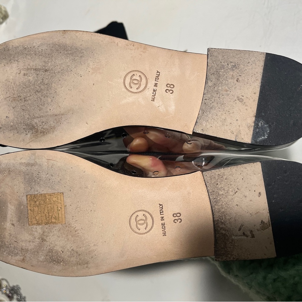 Chanel Black and Transparent Women's Flats - Picture 8 of 9